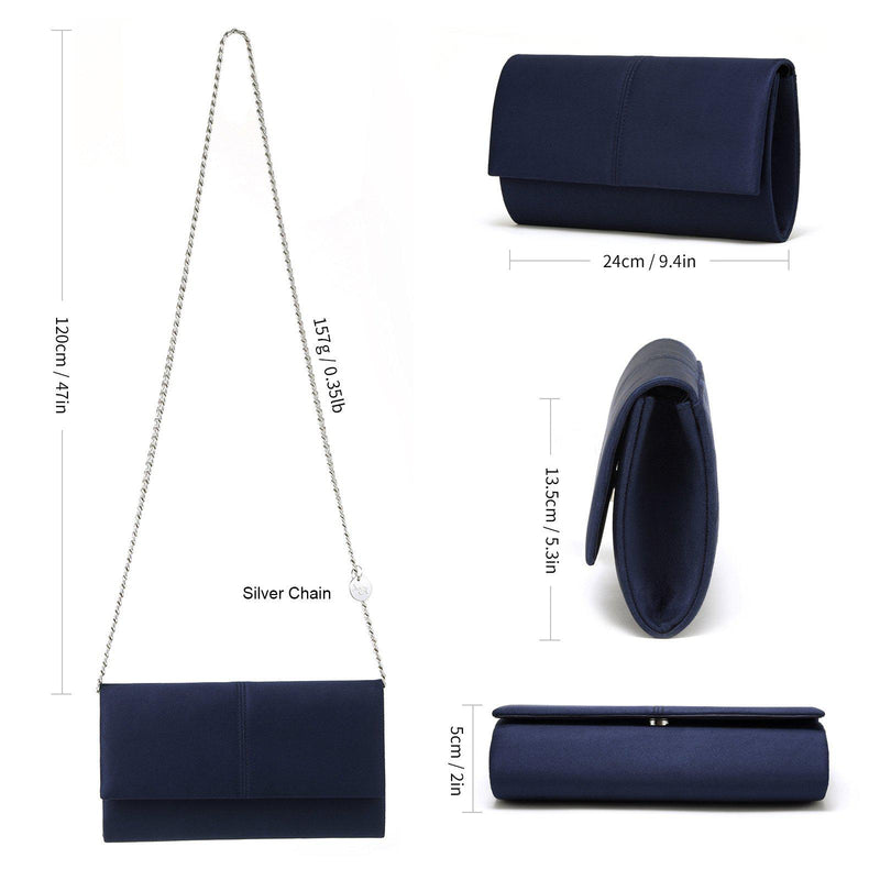 Clutch for Women Crossbody Shoulder Bag Navy Blue