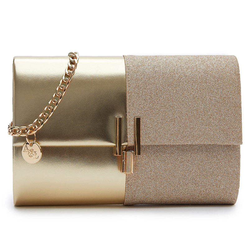 Two-Tone Glitter Clutch Purse for Women Evening Bag
